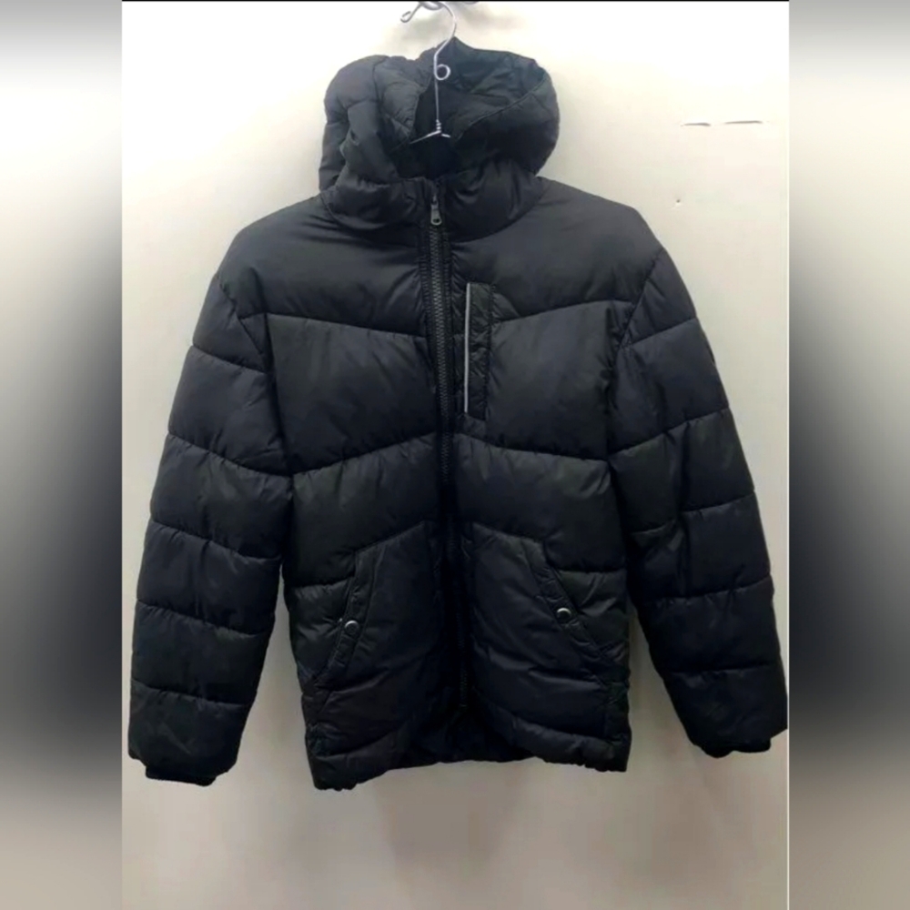 Michael Kors Designer MK Puffer Hood Black Coat Jacket Youth Sz 14/16